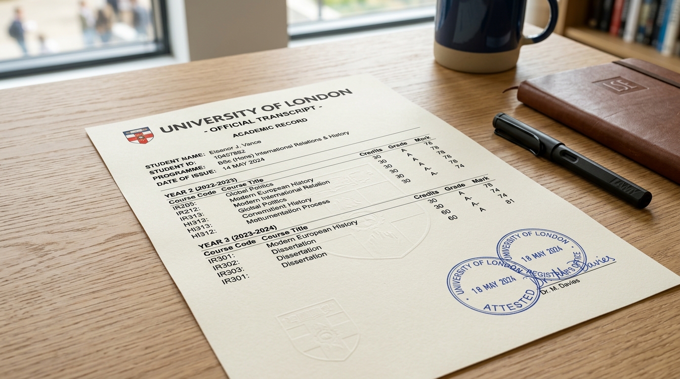 Sample HEC Transcript Attestation Document