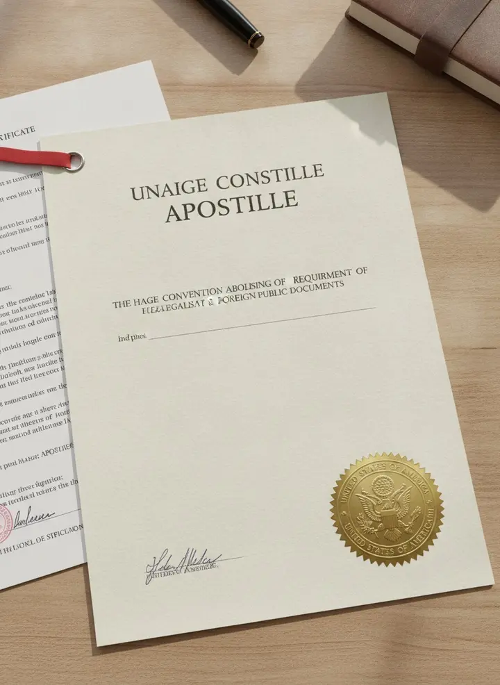Sample US Attestation (Apostille Route) document